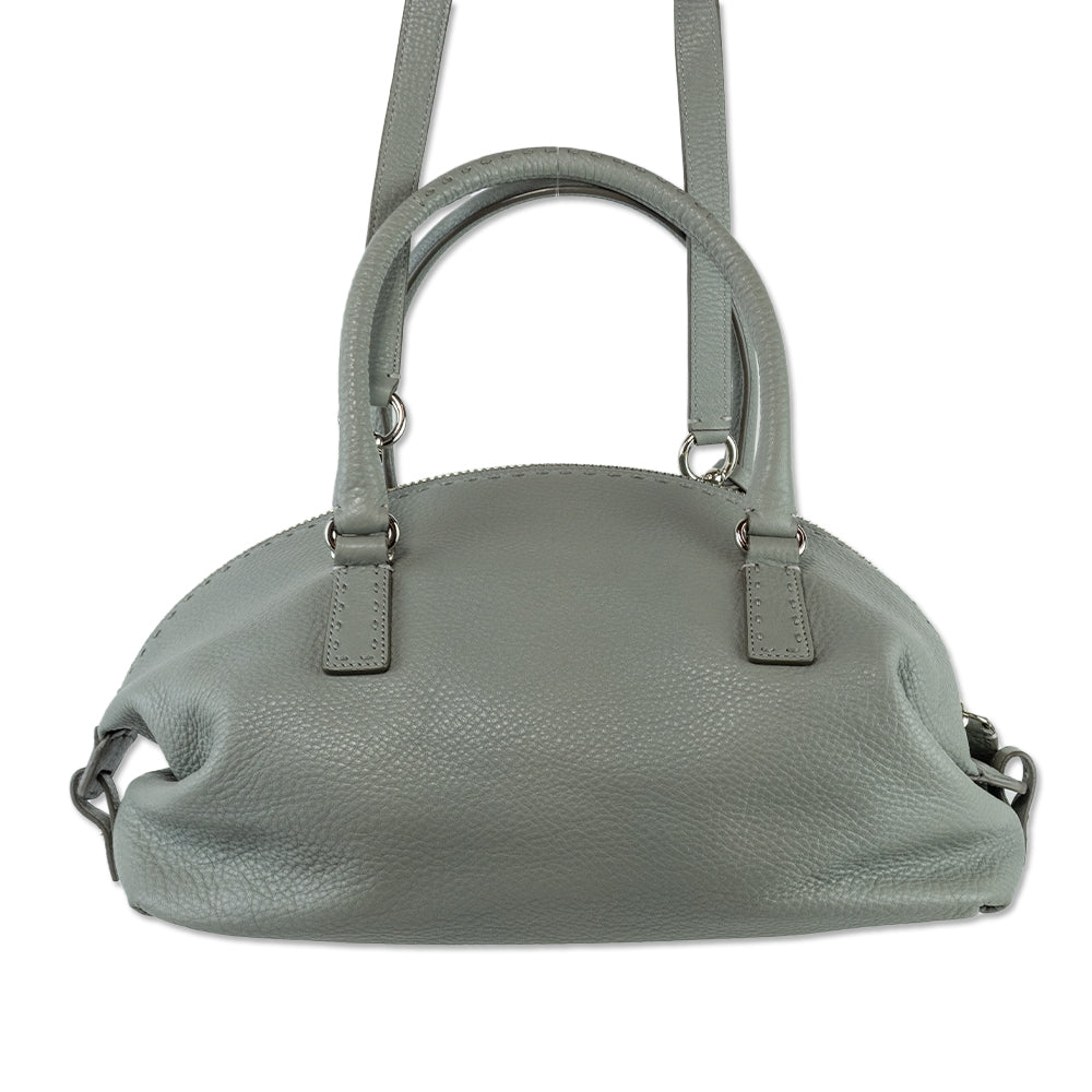 Coach Pinnacle Erin Grey Leather Dome Satchel Bag