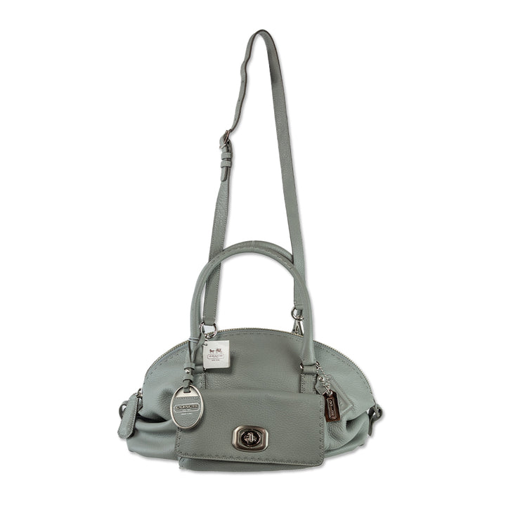 Coach Pinnacle Erin Grey Leather Dome Satchel Bag