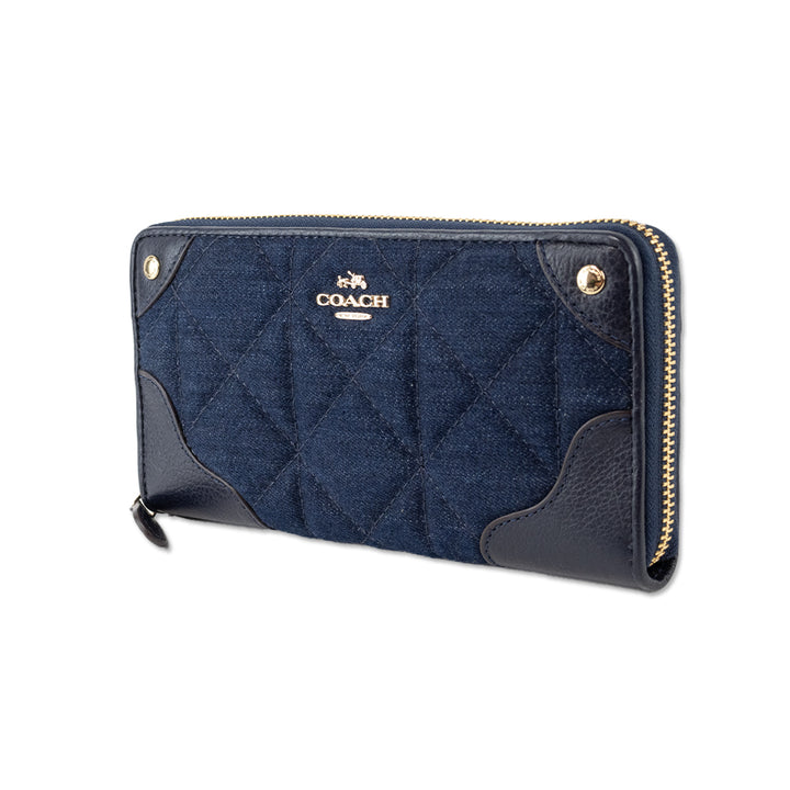 Coach Quilted Denim and Leather Wallet