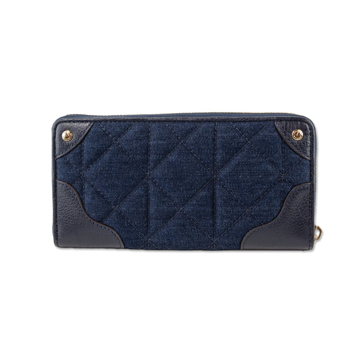 Coach Quilted Denim and Leather Wallet