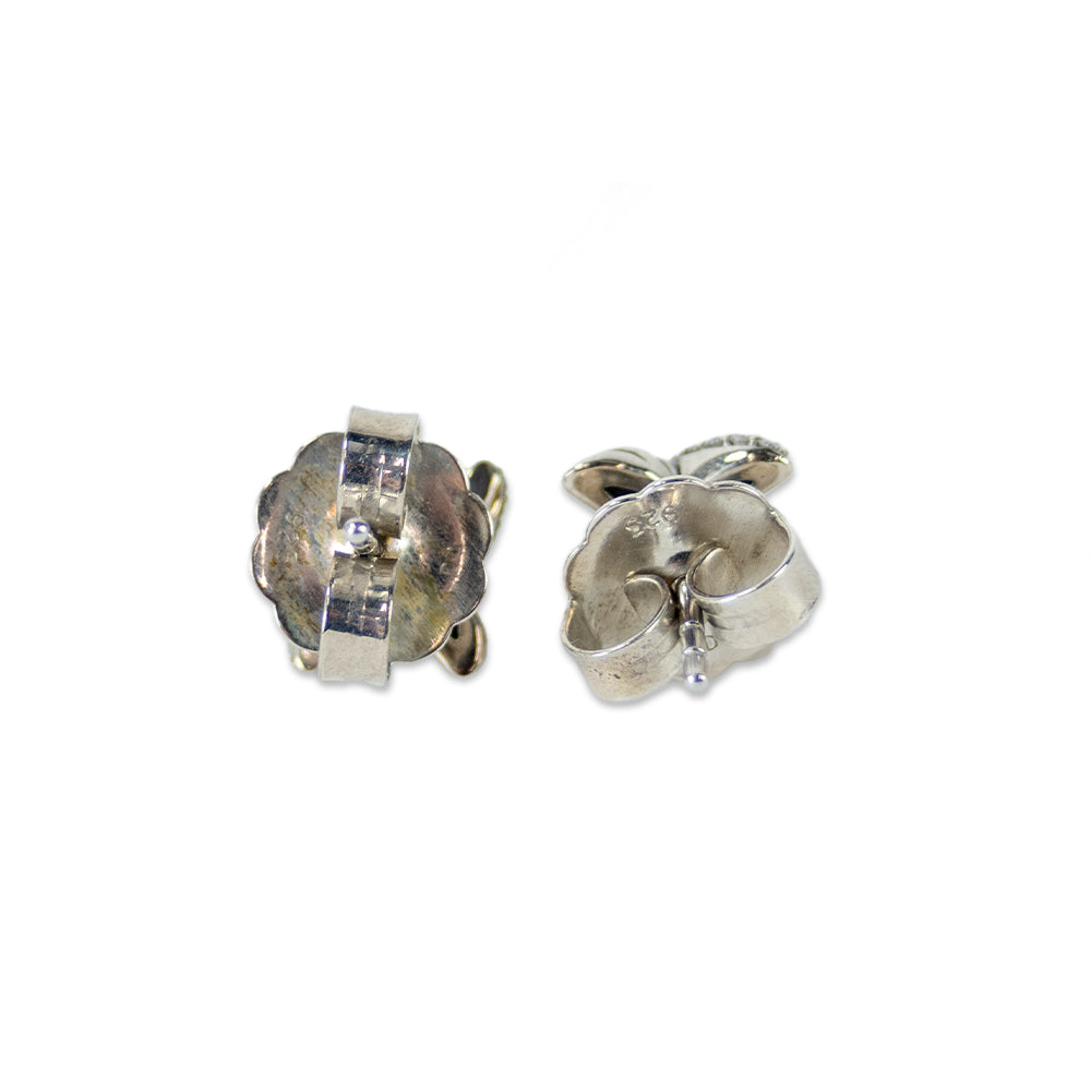 David Yurman Silver and Diamond 8MM X Studs