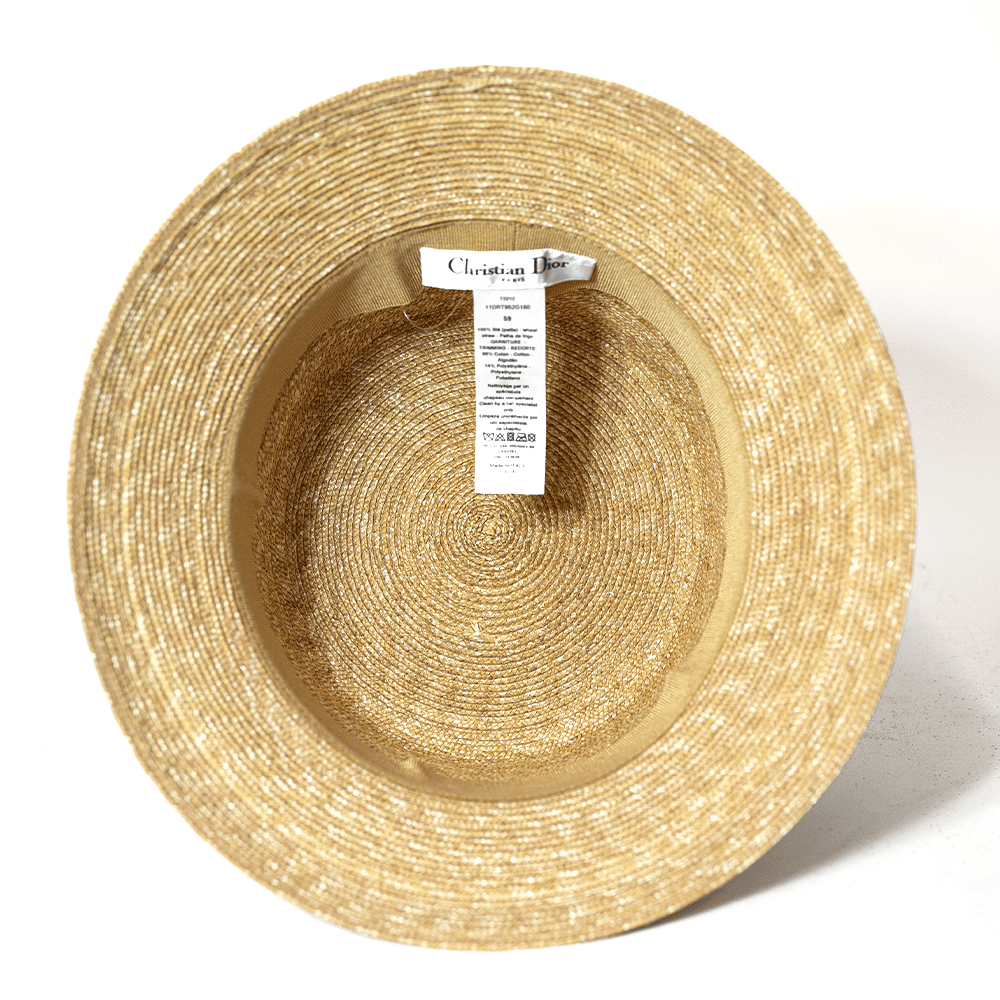 DIOR LOGO STRAW HAT