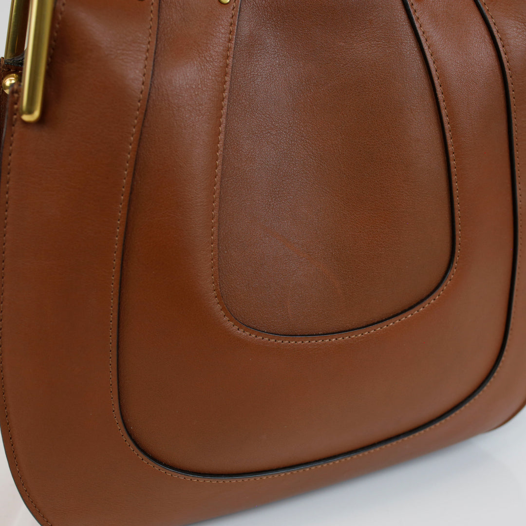 Chloe Brown Leather Hayley Hobo Bag