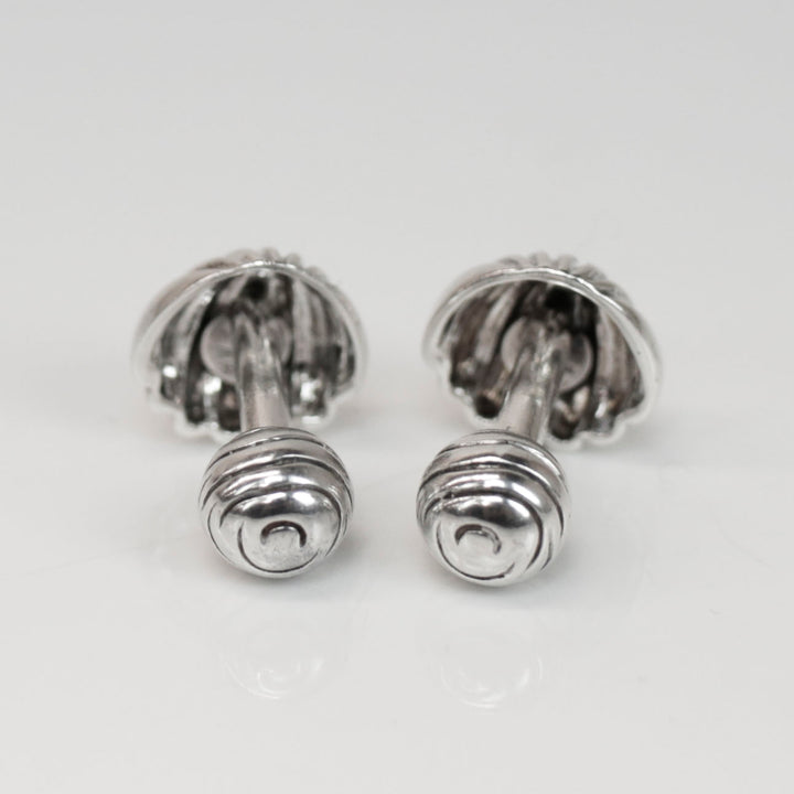 Tiffany 
Co. Sterling Silver Shell Cufflinks