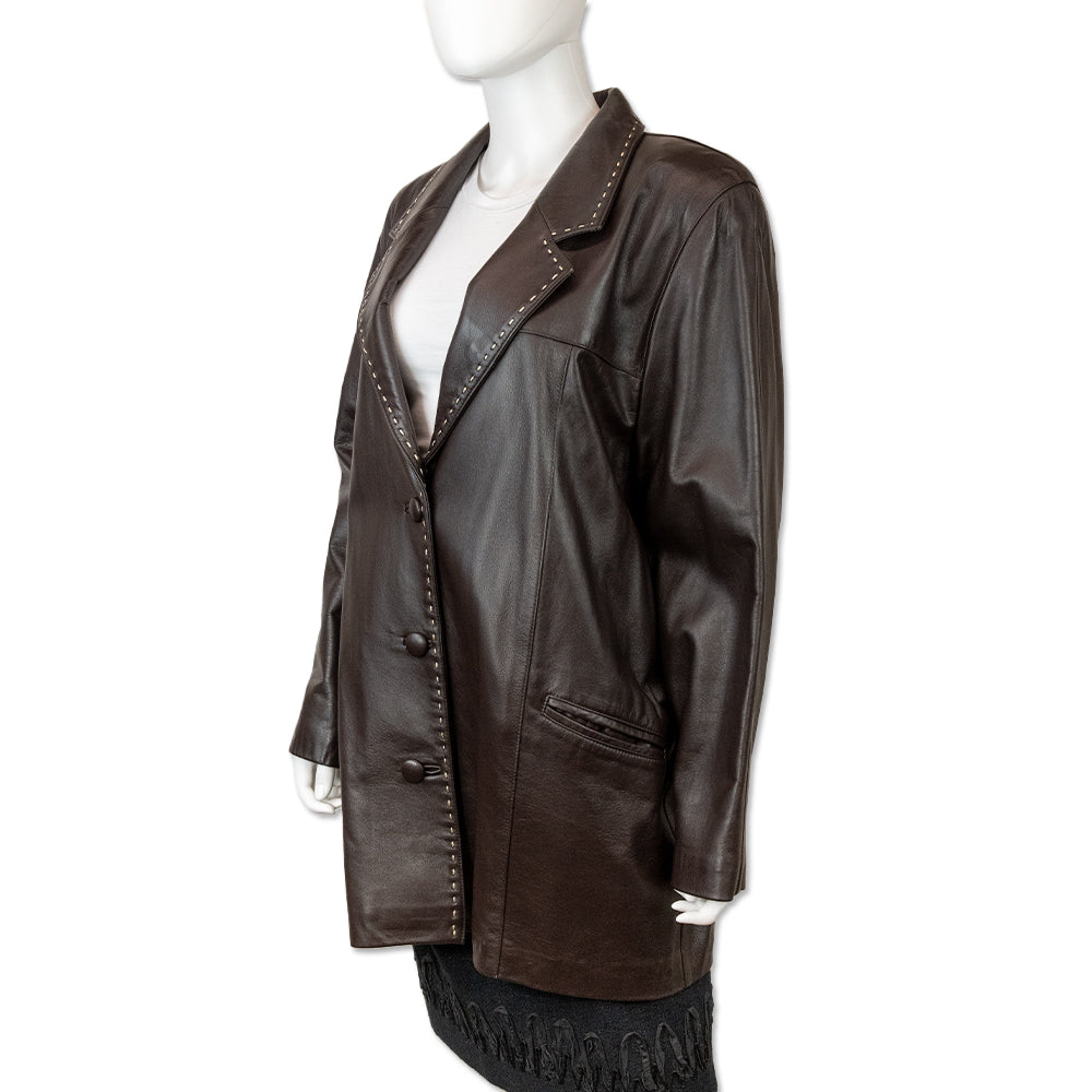 Dero by Rocco D
Amelio Brown Leather Trench Coat