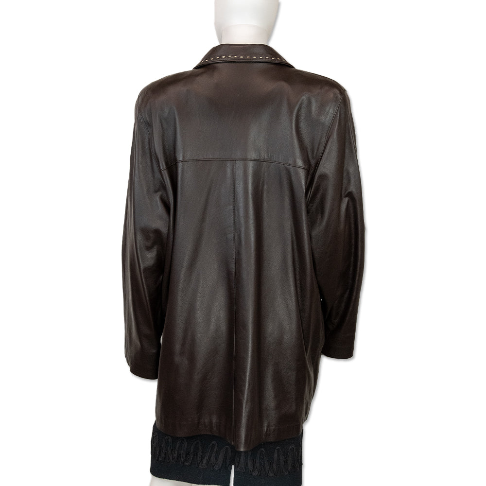 Dero by Rocco D
Amelio Brown Leather Trench Coat