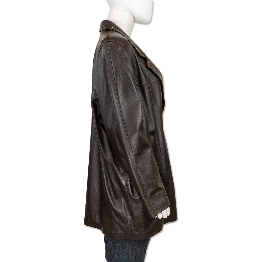 Dero by Rocco D
Amelio Brown Leather Trench Coat