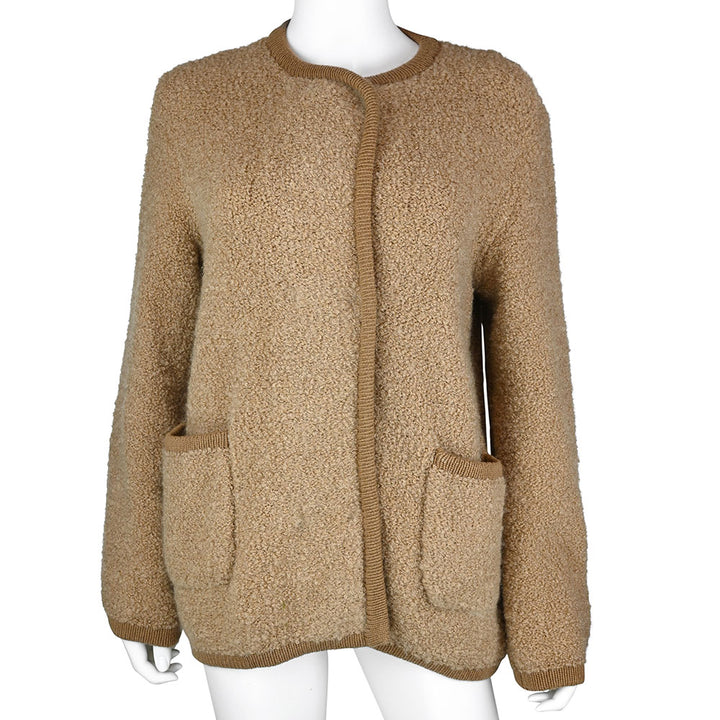 Dolce 
Gabbana Tan Cashmere 
Wool Teddy Jacket