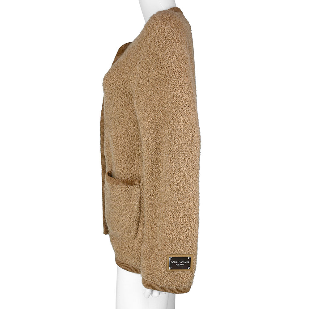 Dolce 
Gabbana Tan Cashmere 
Wool Teddy Jacket