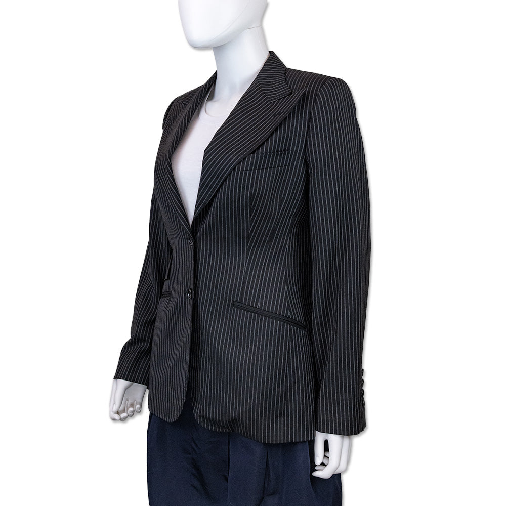 Dolce 
Gabbana Black Wool Pinstripe Blazer