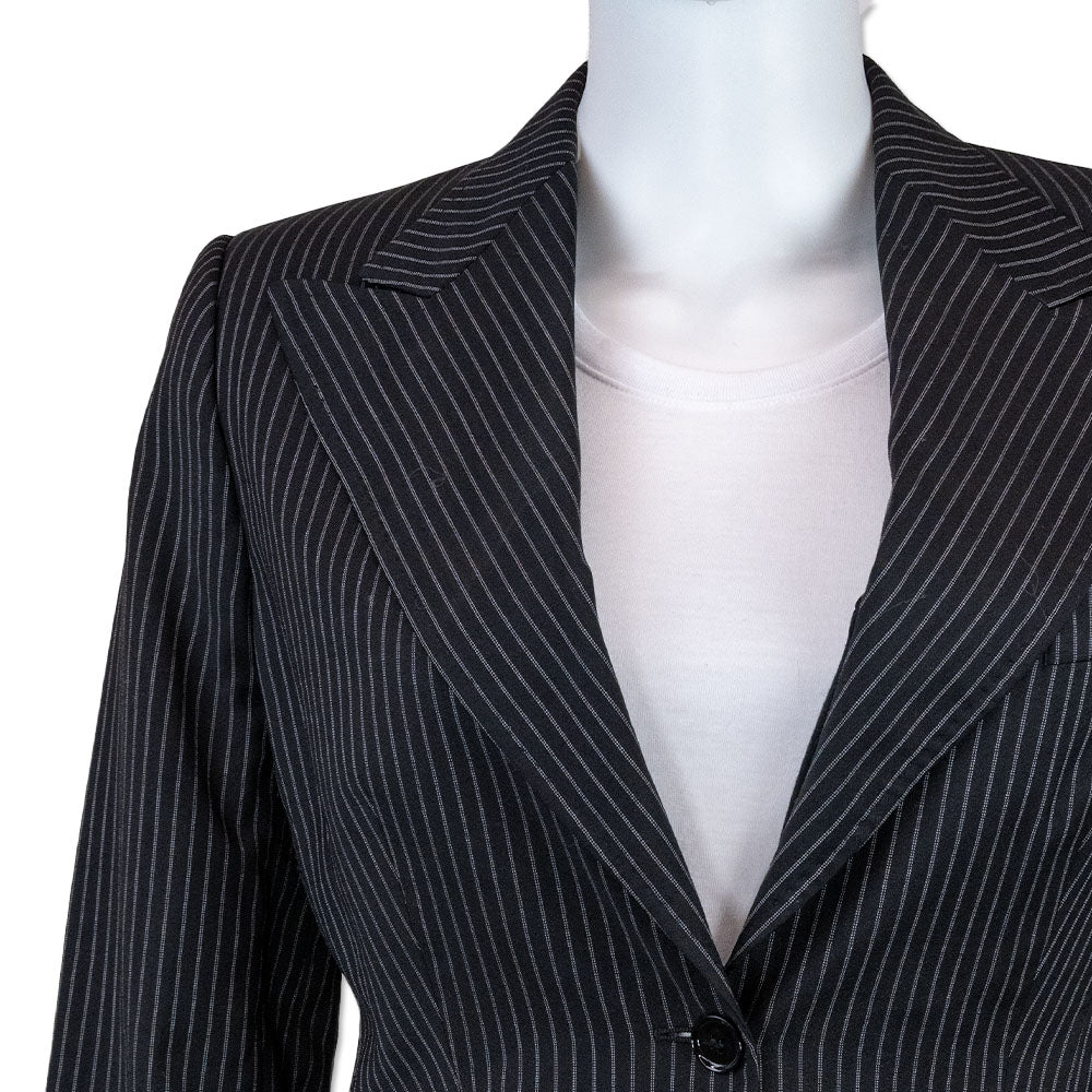 Dolce 
Gabbana Black Wool Pinstripe Blazer