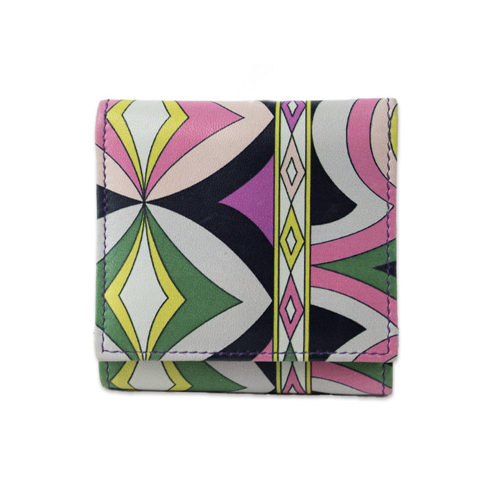 EMILIO PUCCI PRINTED LEATHER COIN WALLET