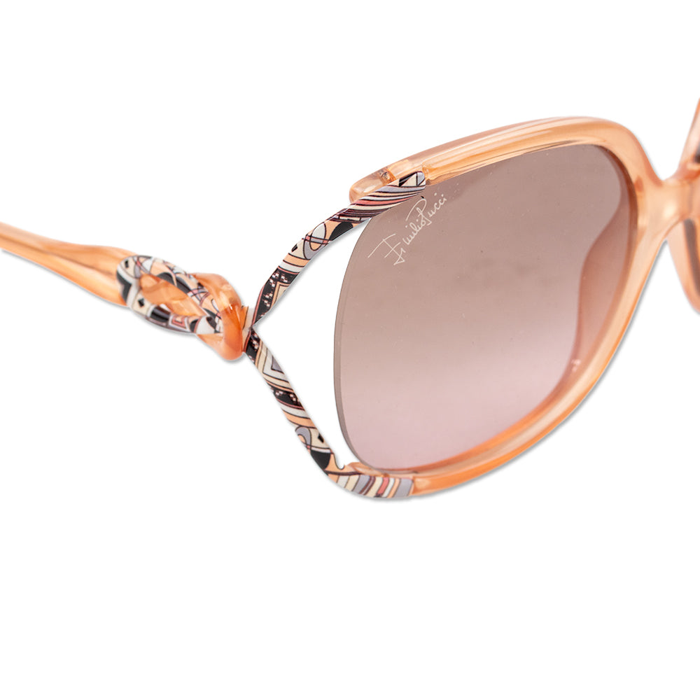 Emilio Pucci Pink Printed Oversized Frames with Pink Lenses