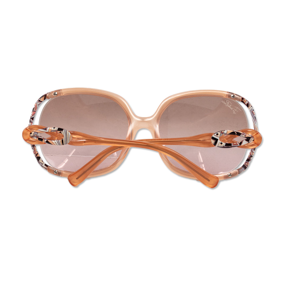 Emilio Pucci Pink Printed Oversized Frames with Pink Lenses