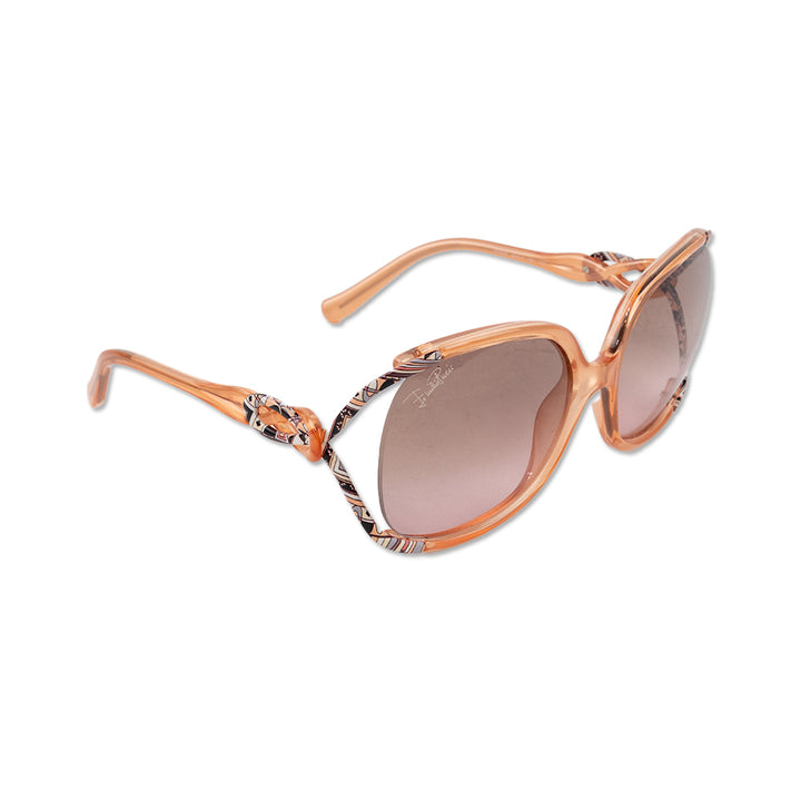 Emilio Pucci Pink Printed Oversized Frames with Pink Lenses