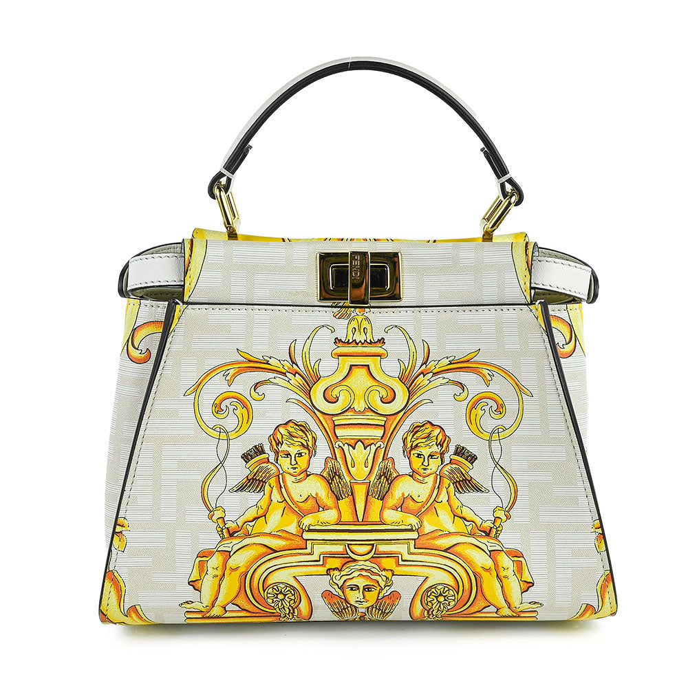 Fendi Fendace FF Baroque Mini Peekaboo Satchel