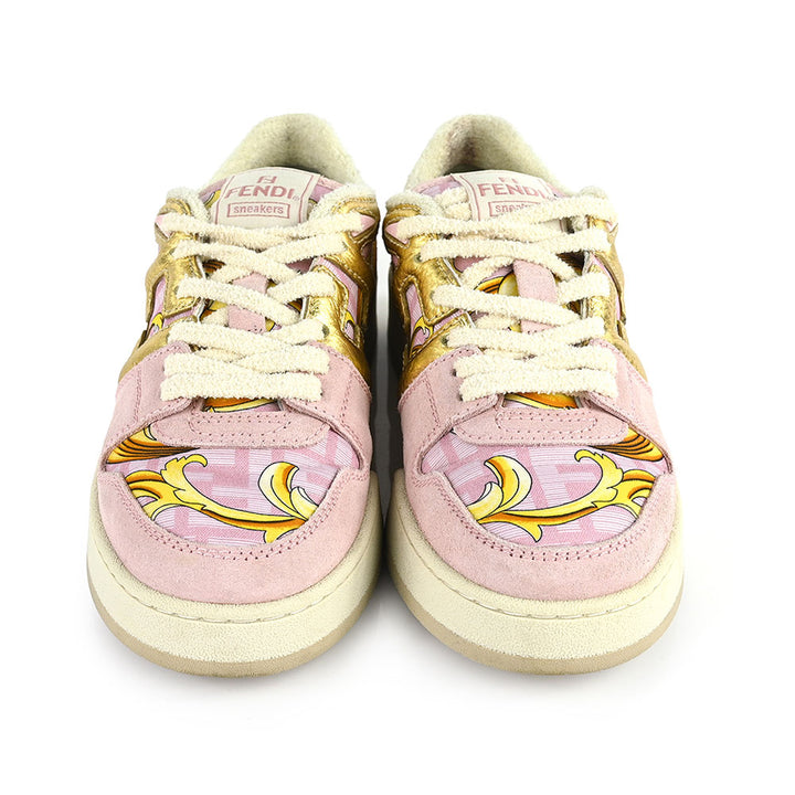 Fendi Fendace Pink 
Gold Match Chunky Sneakers