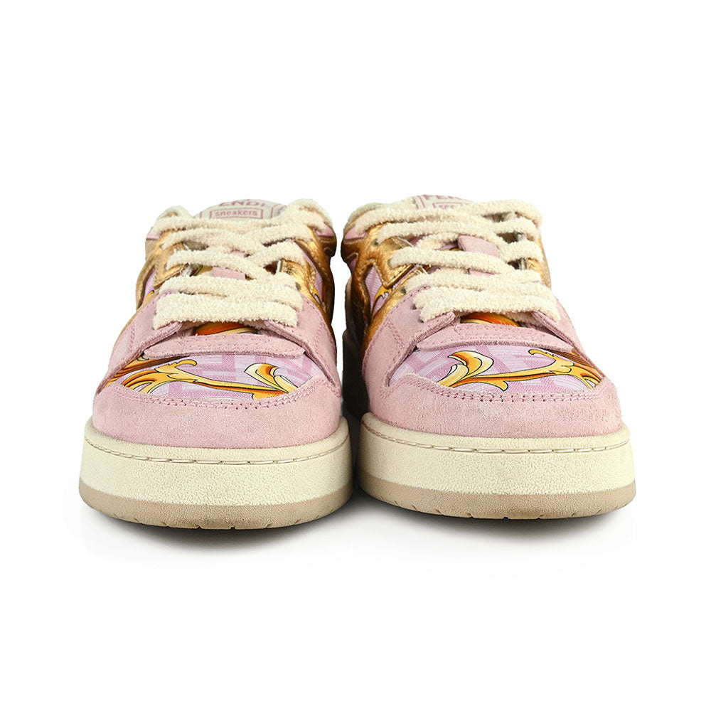 Fendi Fendace Pink 
Gold Match Chunky Sneakers