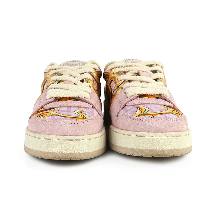 Fendi Fendace Pink 
Gold Match Chunky Sneakers