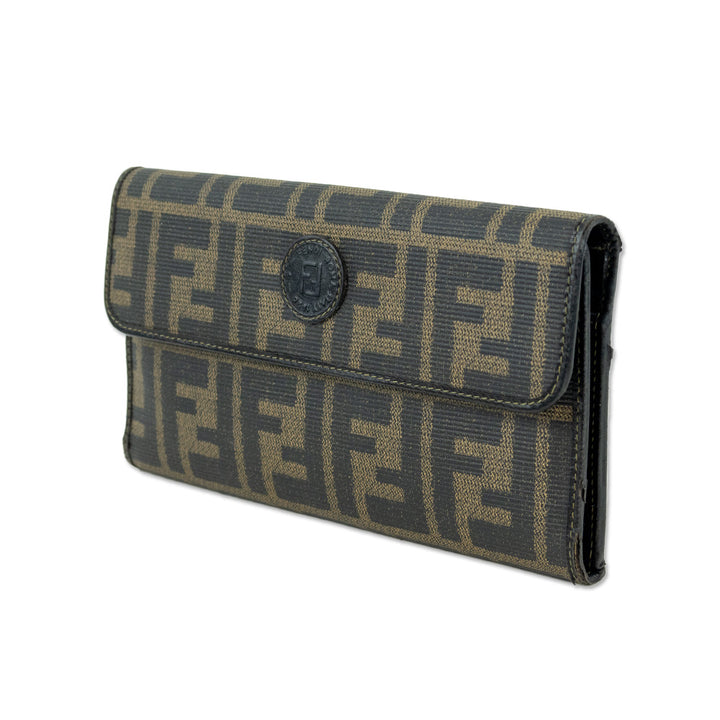 Fendi Brown Zucca Canvas Continental Wallet