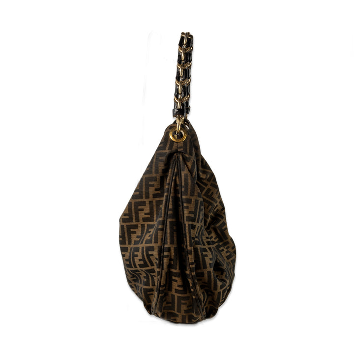 Fendi Zucca Printed Hobo Shoulder Bag