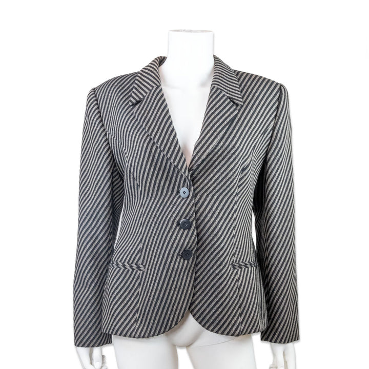 Giorgio Armani Striped Gray Black Blazer