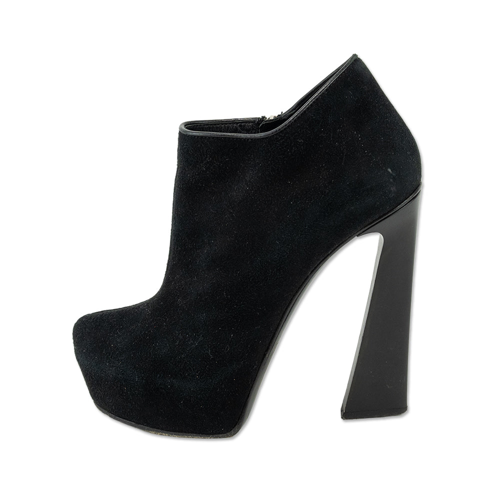 Giuseppe Zanotti Black Suede Platform Ankle Booties