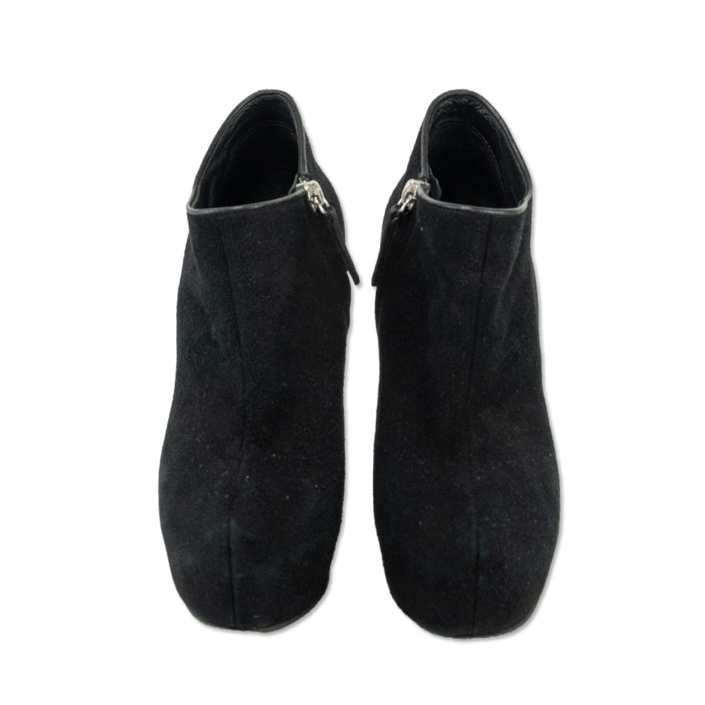 Giuseppe Zanotti Black Suede Platform Ankle Booties