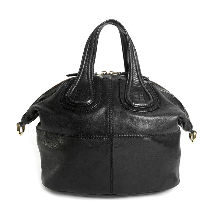 Givenchy Small Nightingale Black Leather Satchel