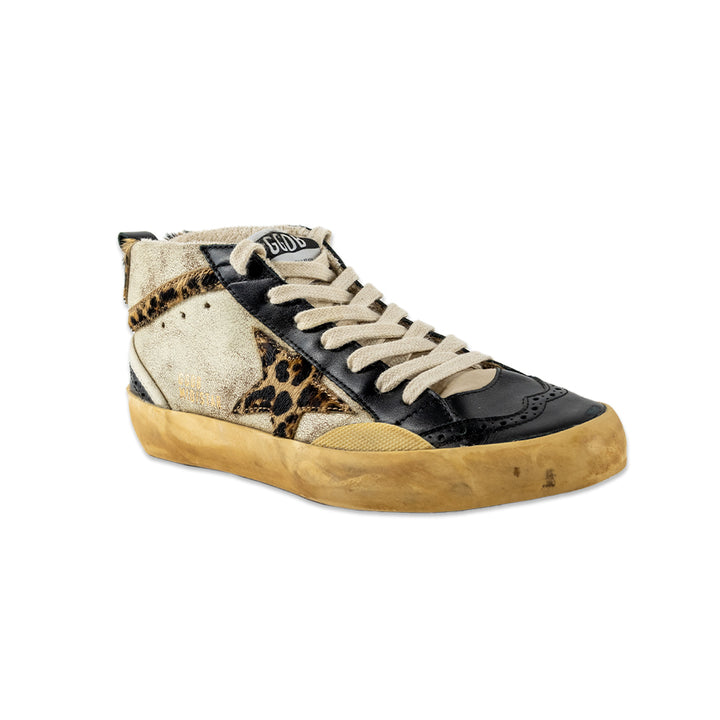 Golden Goose High Top Calf Hair and Leather Sneakers