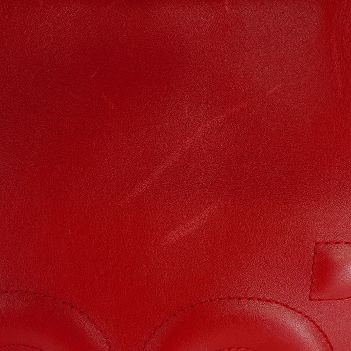 Gucci Apollo Red Leather GG Embossed Tote Bag