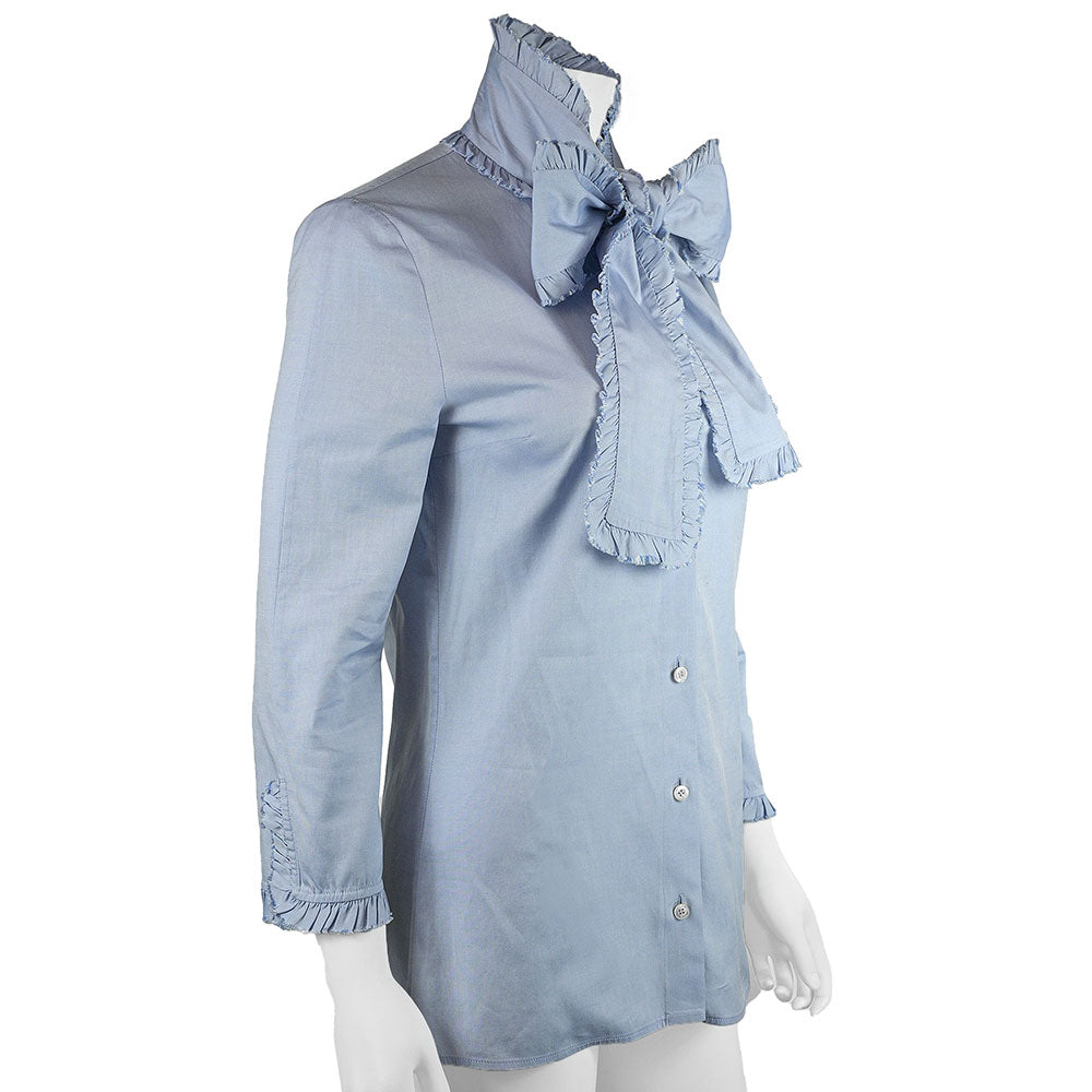 Gucci Chambray Bow Oxford Shirt