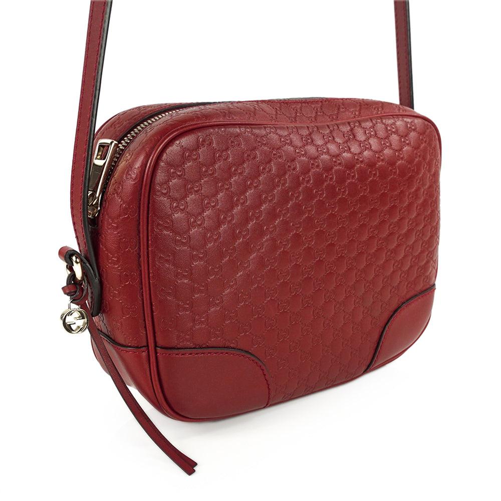 Gucci Red Mini Bree Microguccissima Leather Crossbody Bag