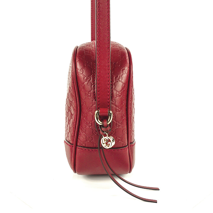 Gucci Red Mini Bree Microguccissima Leather Crossbody Bag