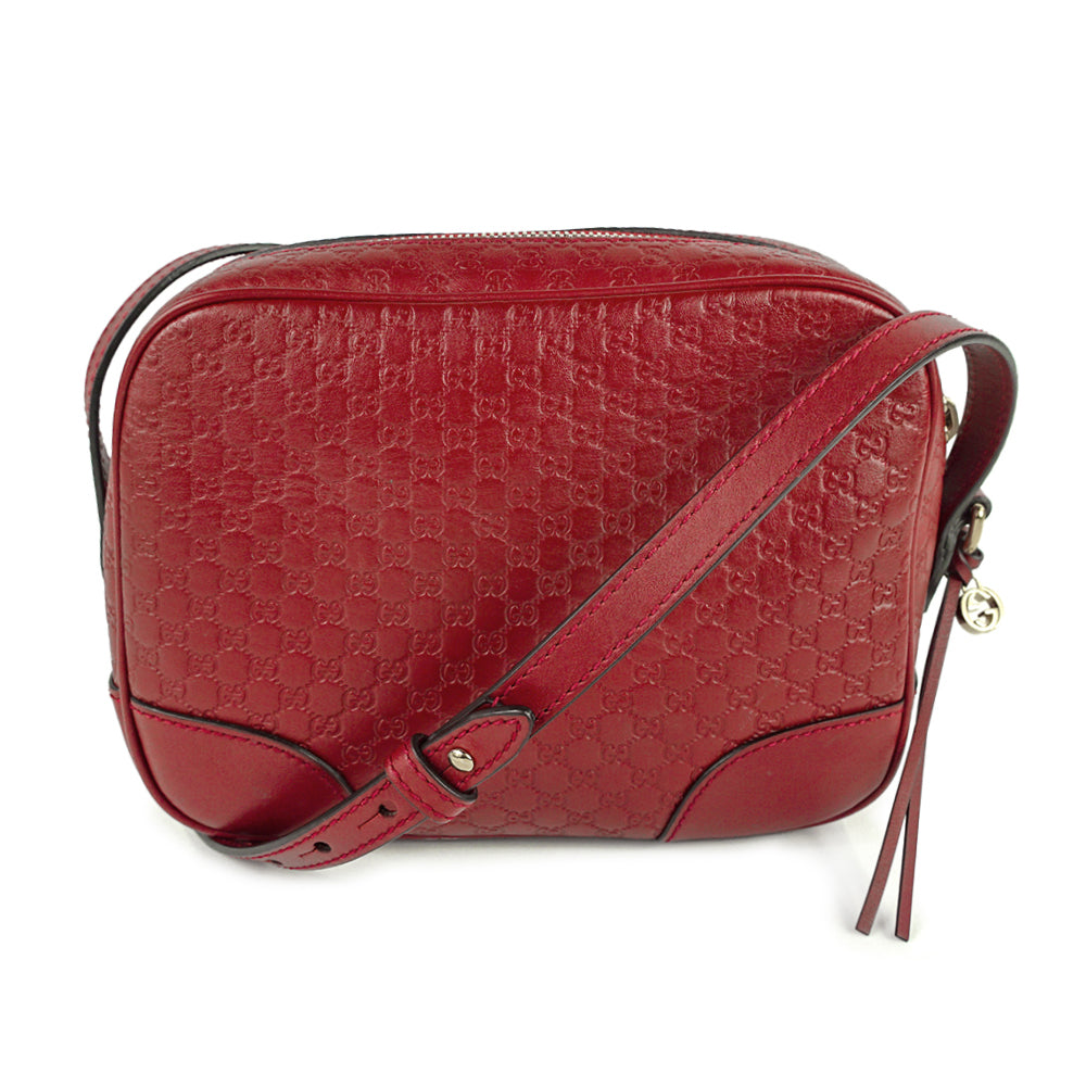 Gucci Red Mini Bree Microguccissima Leather Crossbody Bag