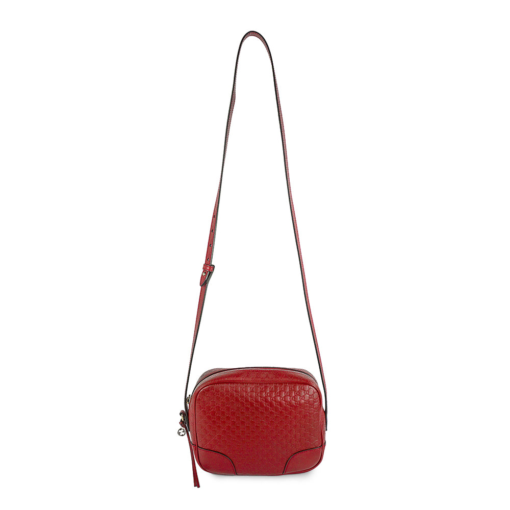 Gucci Red Mini Bree Microguccissima Leather Crossbody Bag