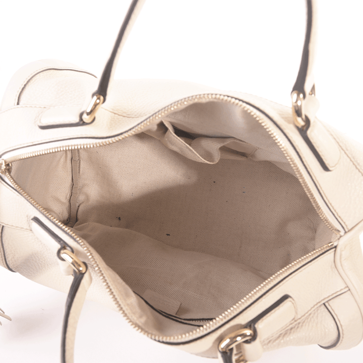 Gucci Soho Cellarius Cream Leather Boston Bag