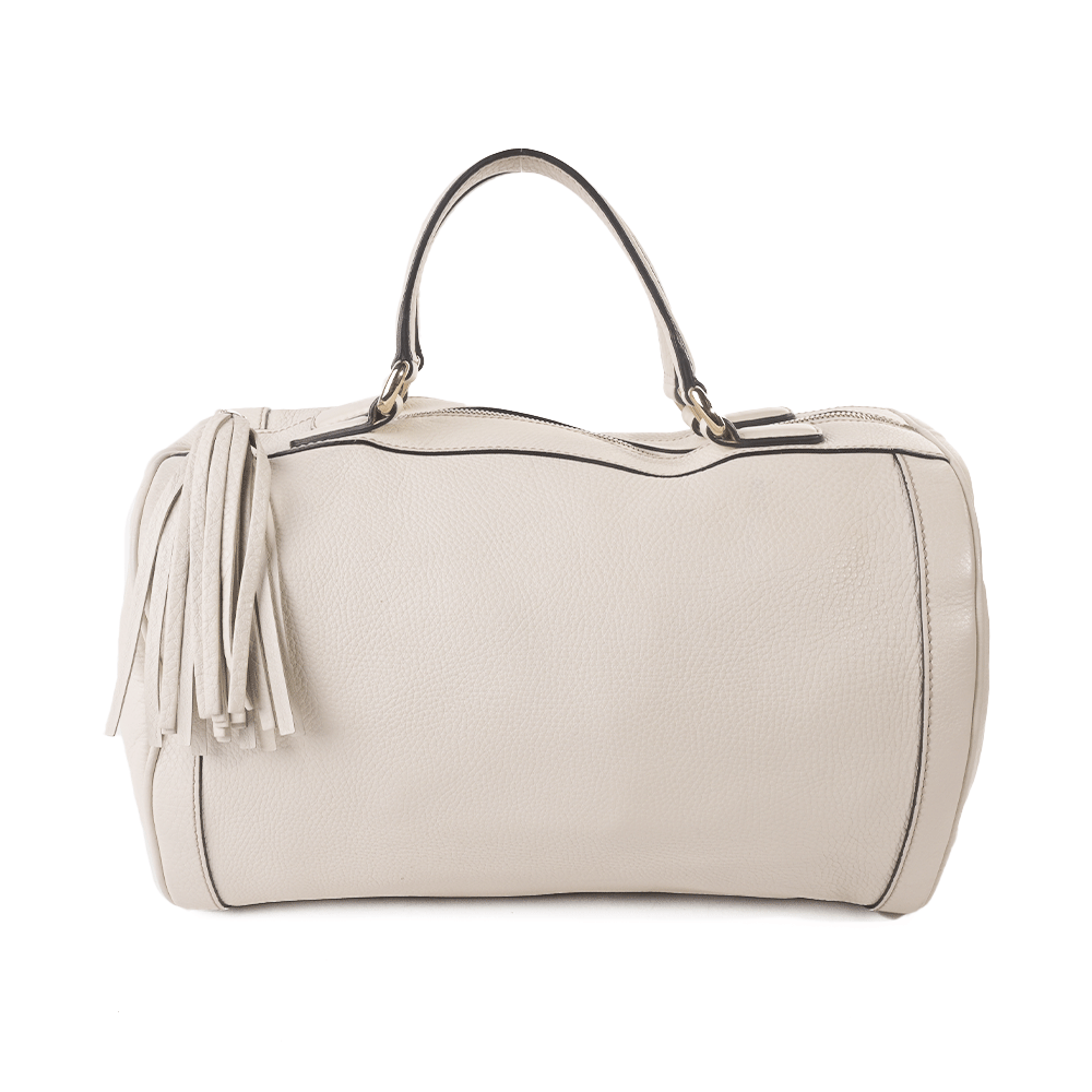 Gucci Soho Cellarius Cream Leather Boston Bag