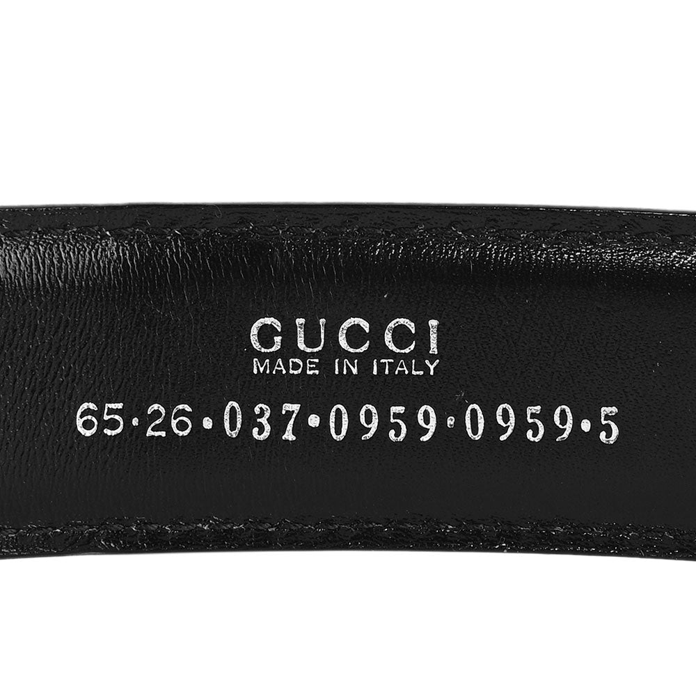 Gucci Vintage Black G Buckle Leather Belt