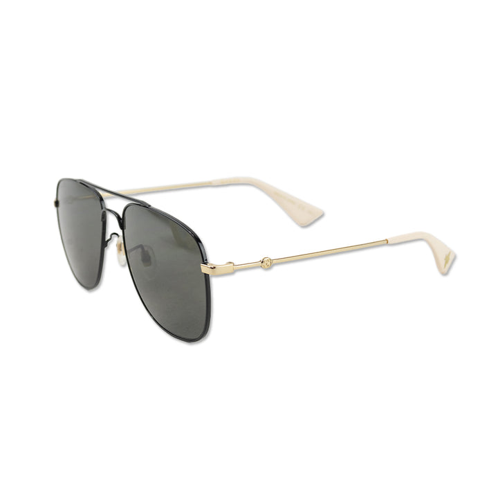 Gucci Black Metal Frame Aviator Sunglasses