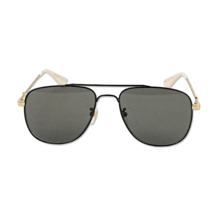 Gucci Black Metal Frame Aviator Sunglasses