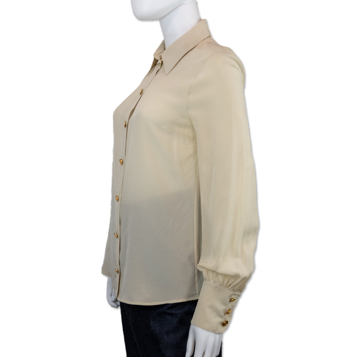 Gucci Cream Button Down Blouse