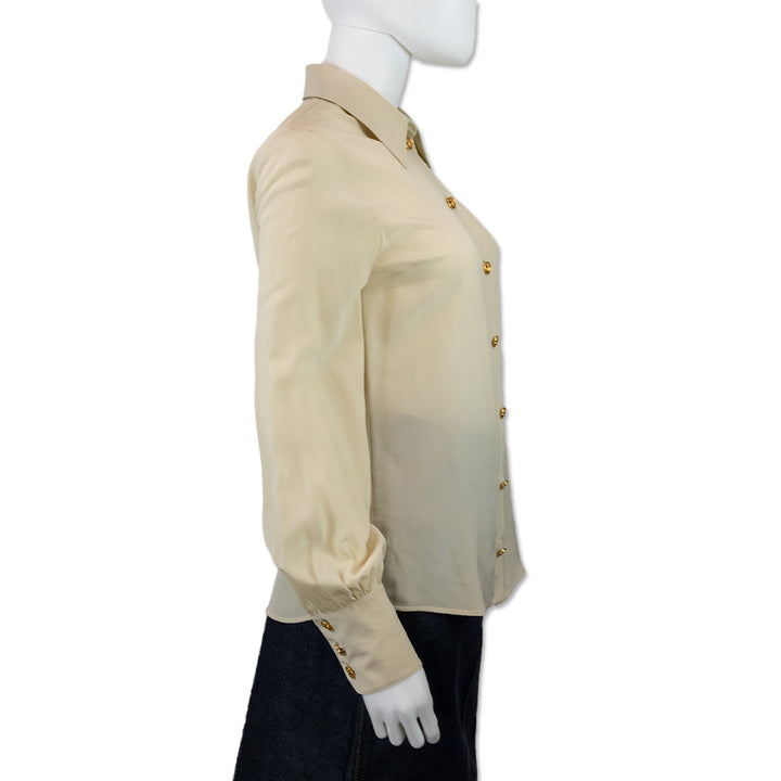 Gucci Cream Button Down Blouse