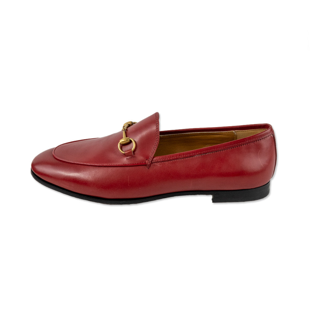 Gucci Horsebit Accent Red Leather Loafers