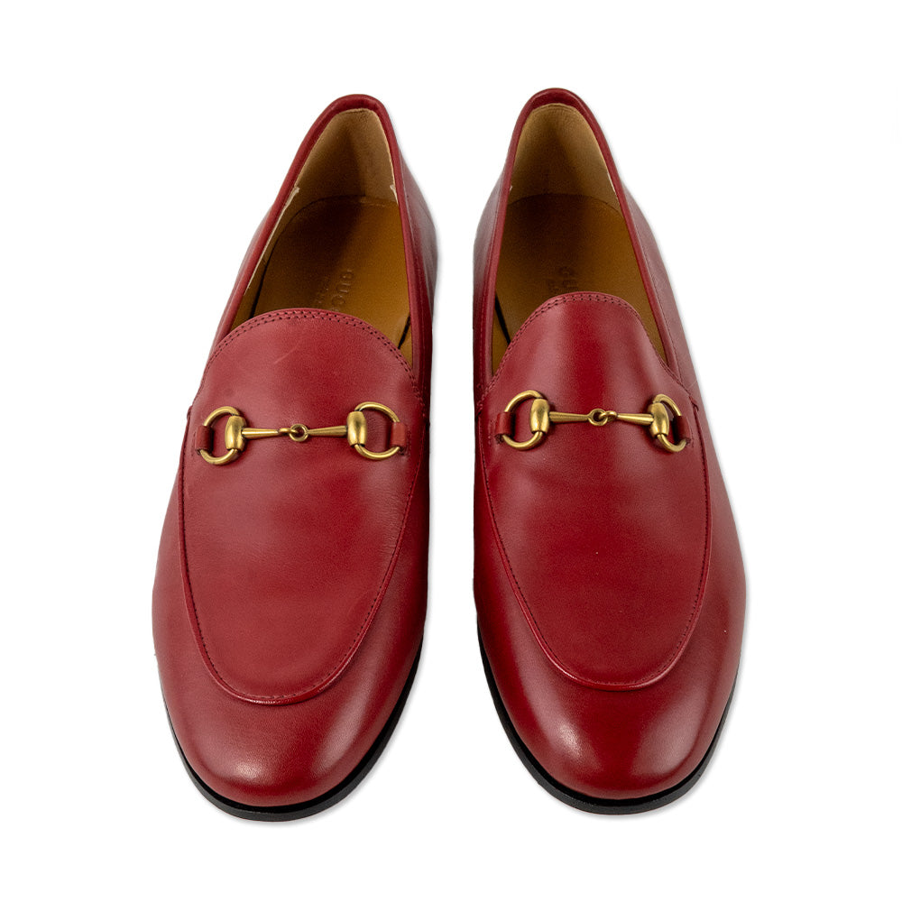 Gucci Horsebit Accent Red Leather Loafers