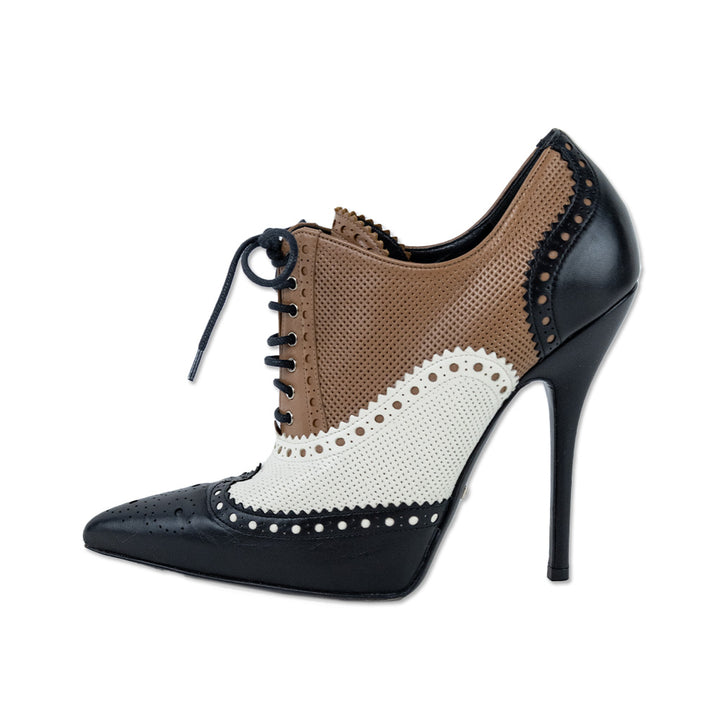 Gucci Malaga Kid Gia Brogue Booties