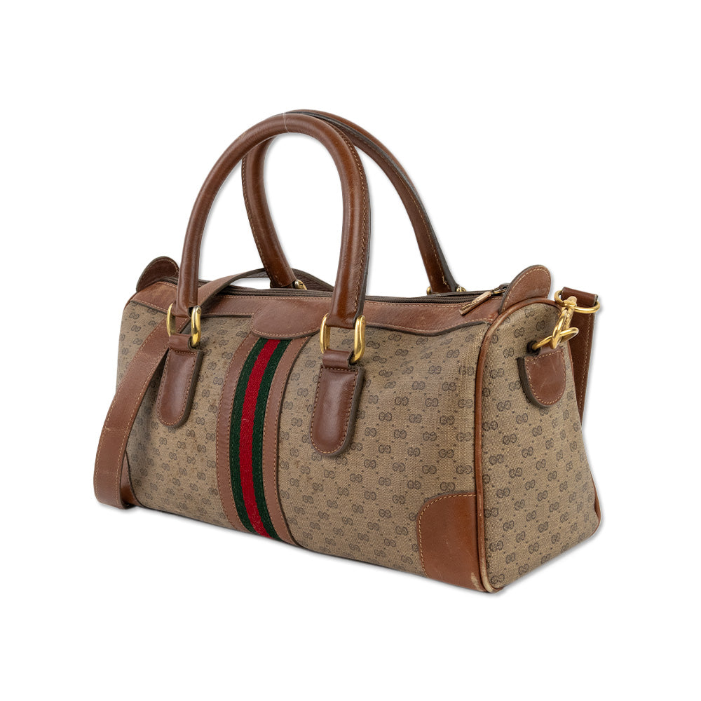 Gucci Monogram Coated Canvas Micro Duffle