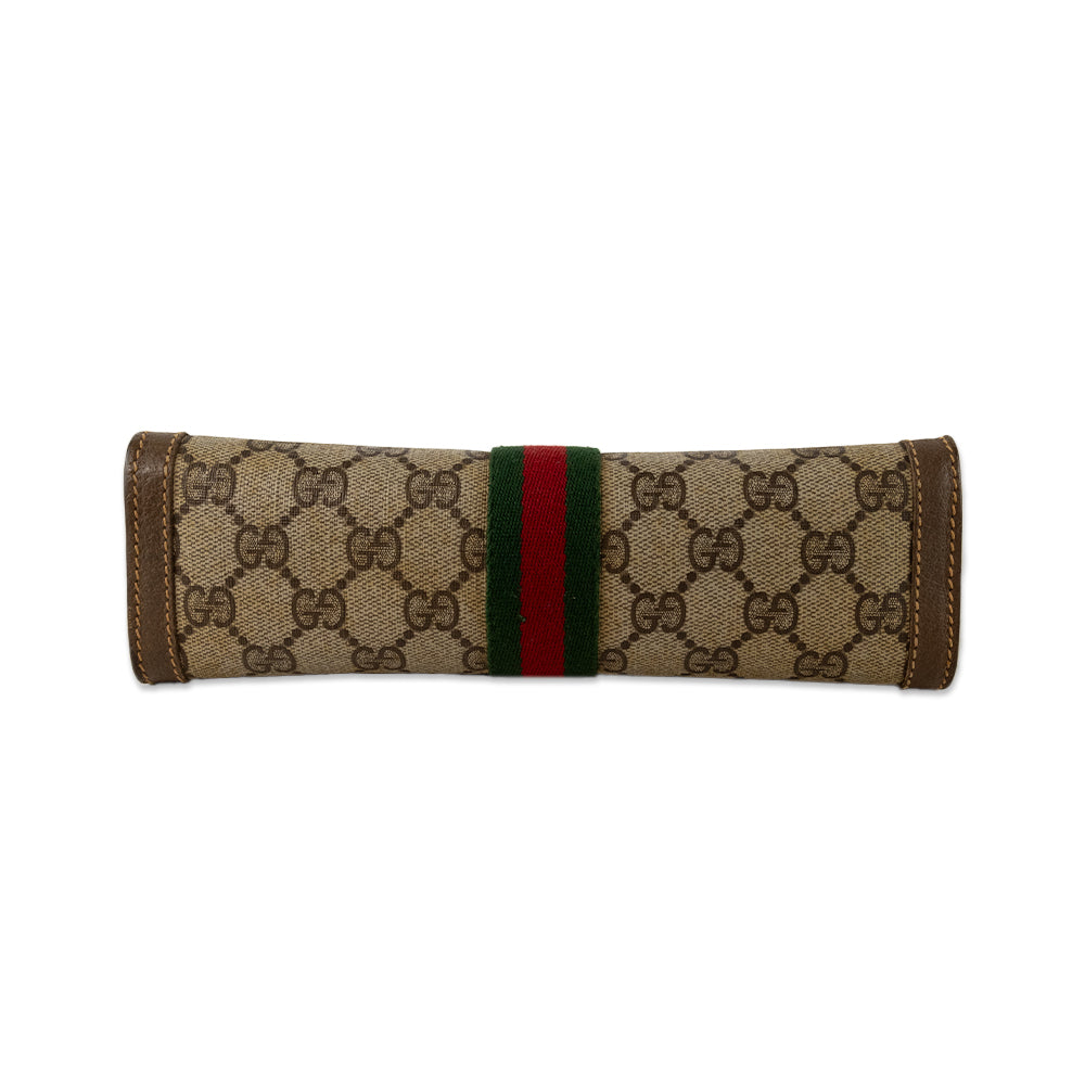 Gucci Monogram Coated Canvas Pouch