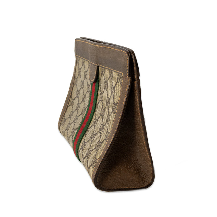 Gucci Monogram Coated Canvas Pouch