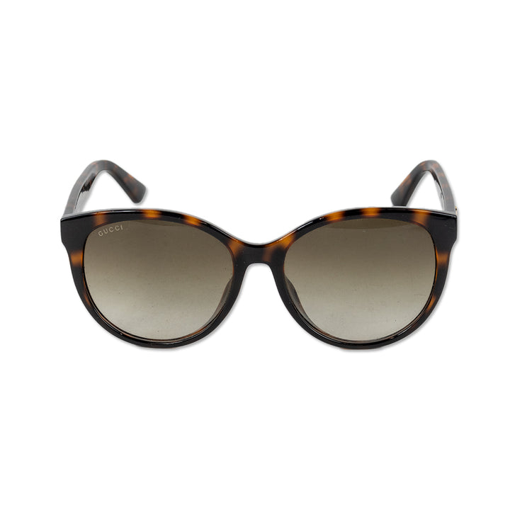 Gucci Tortoise Shell Circle Frame Sunglasses